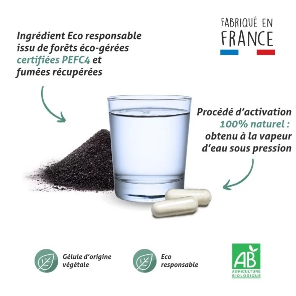 Blanche Bresson - Charbon Végétal activé bio - La formule Blanche Bresson - Charbon Végétal activé bio - La formule