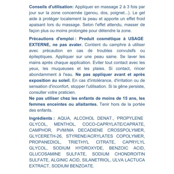 Blanche Bresson - Océan Artipaisil® tube - dos étiquettes Blanche Bresson - Océan Artipaisil® tube - dos étiquettes