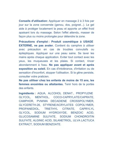 Blanche Bresson - Océan Artipaisil® tube - dos étiquettes Blanche Bresson - Océan Artipaisil® tube - dos étiquettes