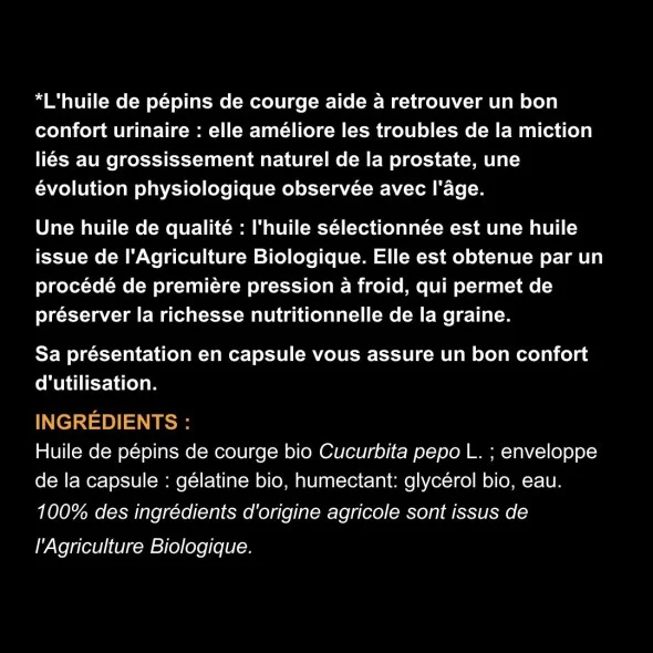 Blanche Bresson - Phyto Huile de pépins de courge Bio - dos étiquettes
