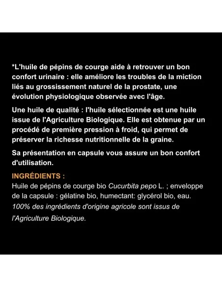 Blanche Bresson - Phyto Huile de pépins de courge Bio - dos étiquettes
