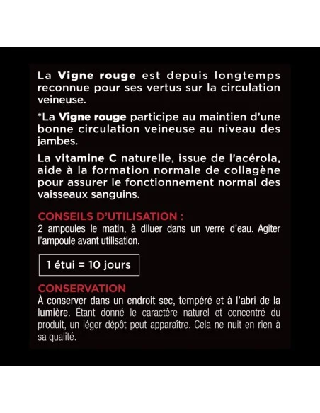 Blanche Bresson - Phyto Vigne rouge Ampoules - dos étiquettes
