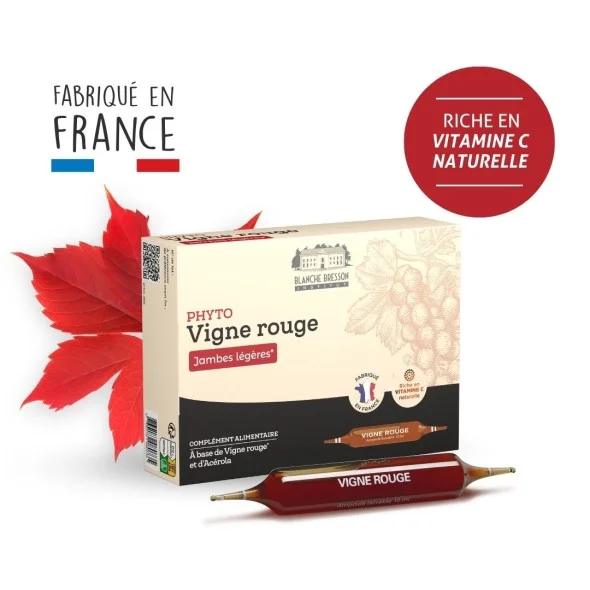 Blanche Bresson - Phyto Vigne rouge Ampoules - Pack ingrédients