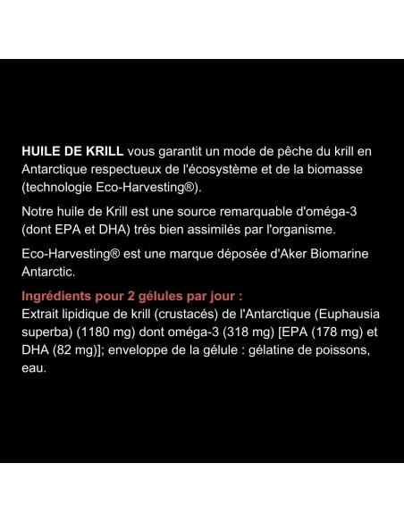Huile de Krill - Dos étiquette