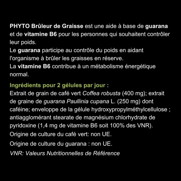 Blanche Bresson - Phyto Brûleur de Graisse - Dos étiquette