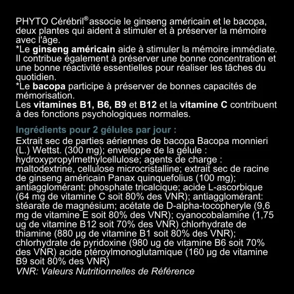 Blanche Bresson - Phyto Cérébril - Dos étiquette