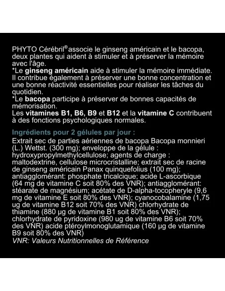 Blanche Bresson - Phyto Cérébril - Dos étiquette