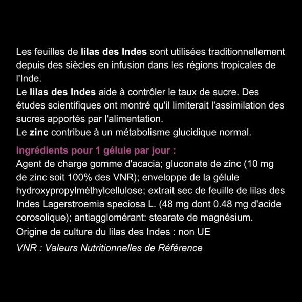 Blanche Bresson - Phyto Glucose - Dos étiquettes Blanche Bresson - Phyto Glucose - Dos étiquettes