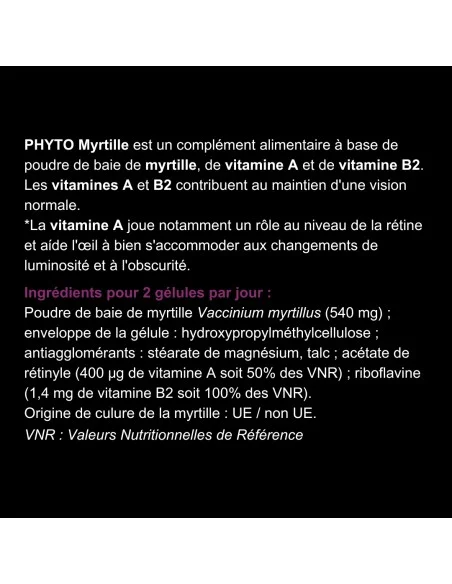 Blanche Bresson - Phyto Myrtille - Dos étiquette Blanche Bresson - Phyto Myrtille - Dos étiquette