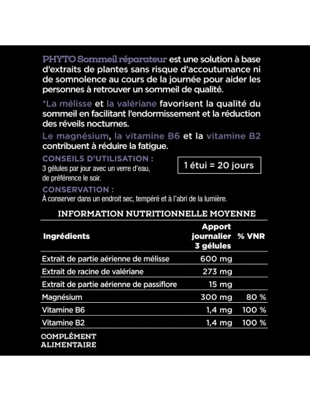 Blanche Bresson - Phyto Sommeil Réparateur - Dos étiquette Blanche Bresson - Phyto Sommeil Réparateur - Dos étiquette
