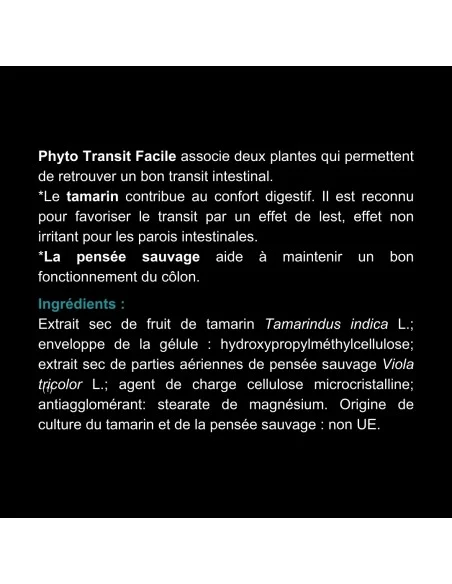 Blanche Bresson - Phyto Transit Facile - Dos étiquette Blanche Bresson - Phyto Transit Facile - Dos étiquette