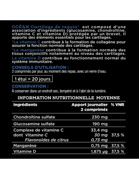 Blanche Bresson - Océan Cartilage de Requin - Dos étiquette Blanche Bresson - Océan Cartilage de Requin - Dos étiquette