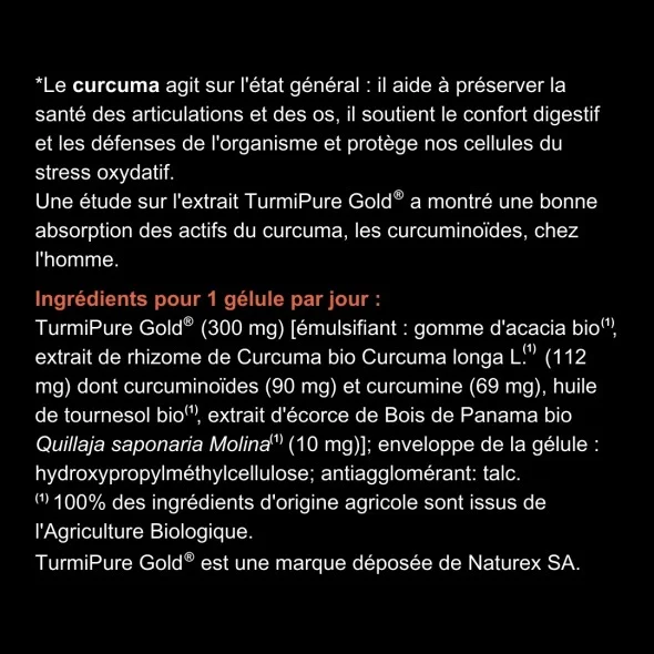 Blanche Bresson - Phyto Curcuma Bio - Dos étiquette Blanche Bresson - Phyto Curcuma Bio - Dos étiquette