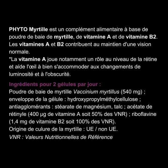 Blanche Bresson - Phyto Myrtille - Dos étiquette