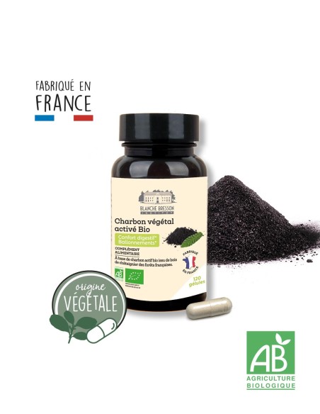 Charbon actif végétal Bio en poudre Origine France - Planticinal